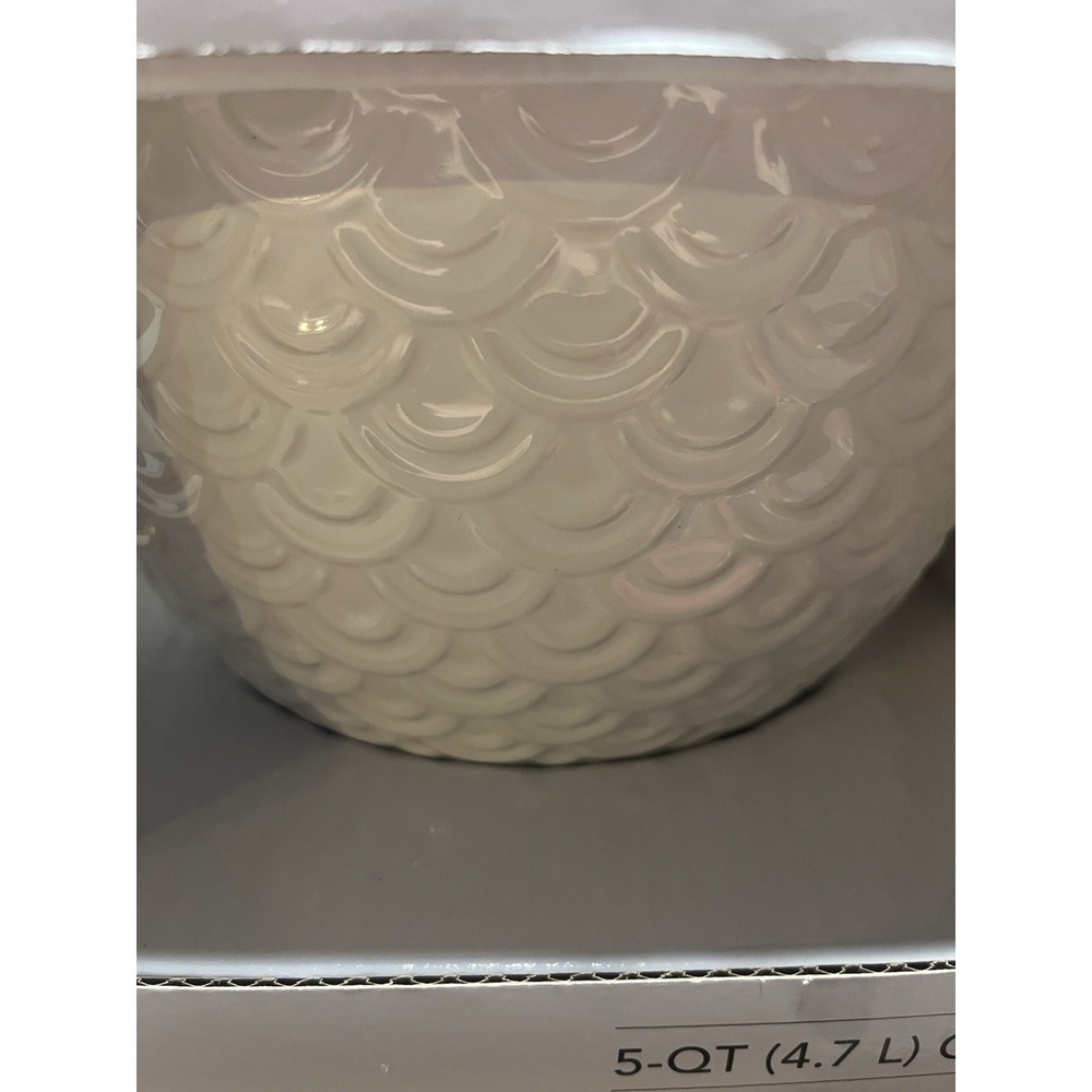 KitchenAid 5-Quart Mermaid Lace Ceramic Bowl, White, KSM2CB5TWM‎ - Picture 7 of 7